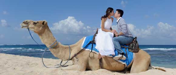 Foto Pre Wedding Naik Unta Di Pantai Sawangan Bali