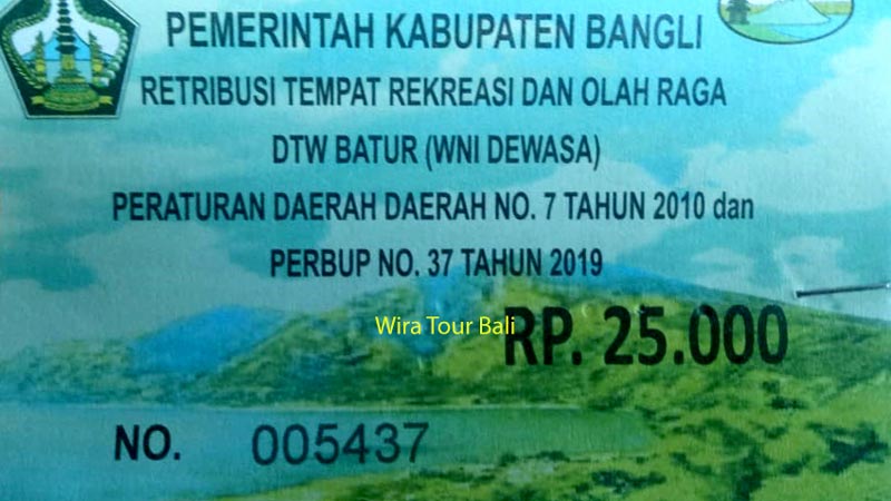 Harga Tiket Masuk Kintamani Bali