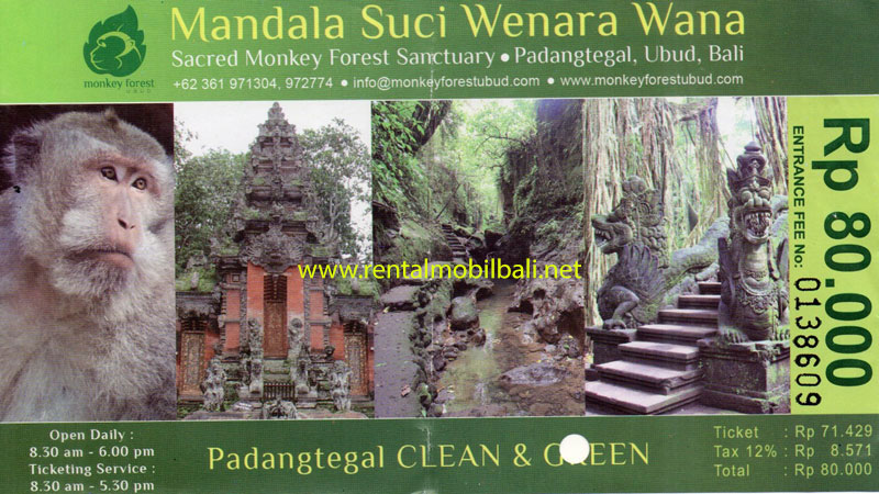 Harga Tiket Masuk Monkey Forest Ubud