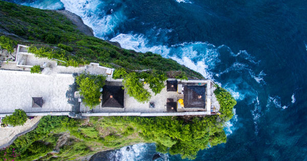 Pura Luhur Uluwatu Bali Aerial View