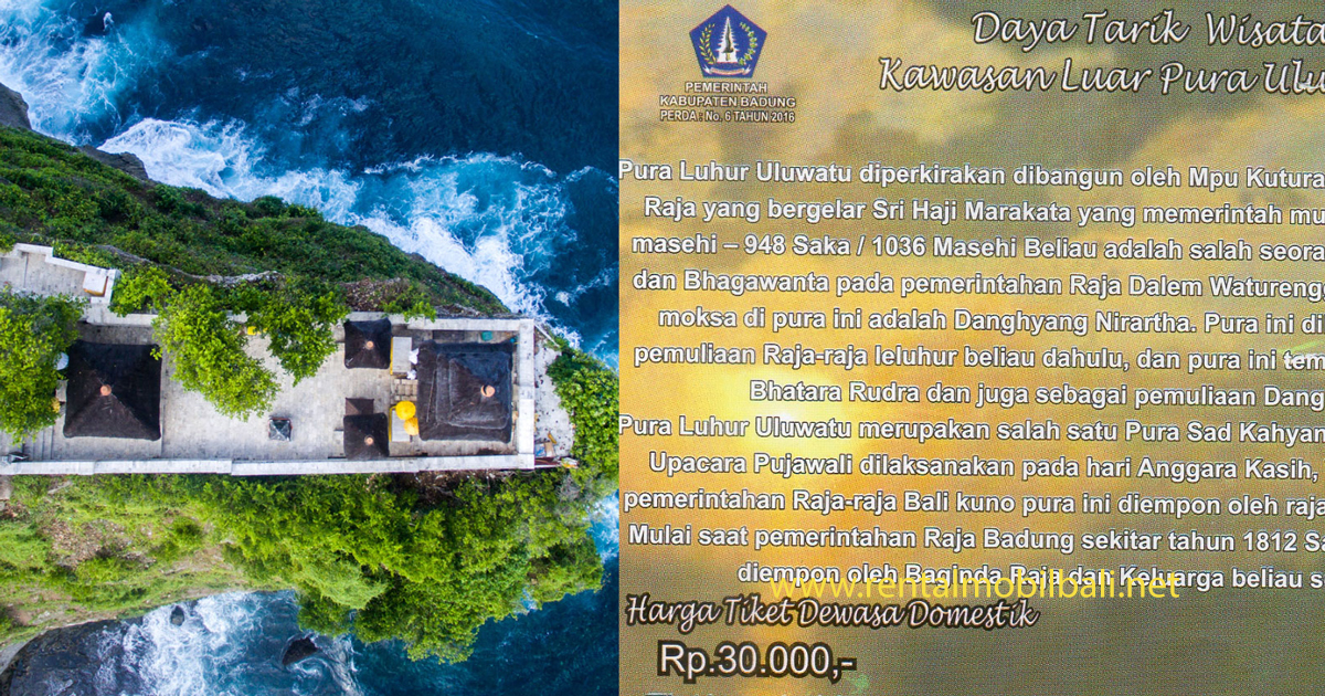 Harga Tiket Masuk Pura Uluwatu 2022 - Lokasi Terbaik Melihat Sunset Bali