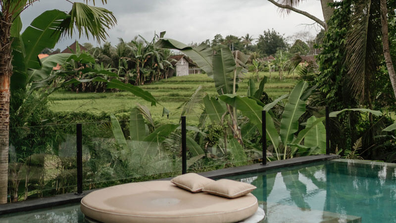 Resor ramah lingkungan dan keluarga di Ubud yang menghadap ke sawah