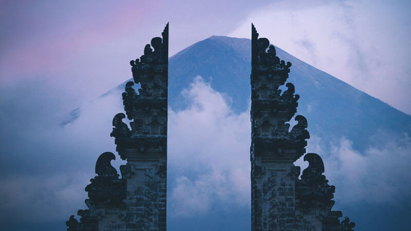 Panorama Gunung Agung dari Pura Lempuyang