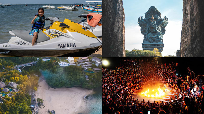 Kegiatan Wisata di Bali: Jetski, Patung Garuda Wisnu Kencana, Pantai, dan Kecak Dance