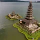 View aerial Pura Ulun Danu Beratan.