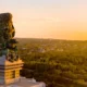 Pemandangan udara Patung Garuda Wisnu Kencana saat matahari terbenam di GWK Bali © GWK Bali
