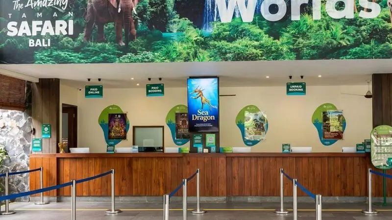 Loket penukaran tiket Marine Safari Bali untuk tamu booking online